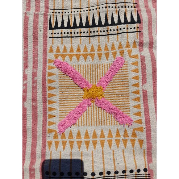 Multicolor Printed Rug Geometric Aztec Southwestern Cotton Blend 60X84 (5x7 ft) - Picture 8 of 9